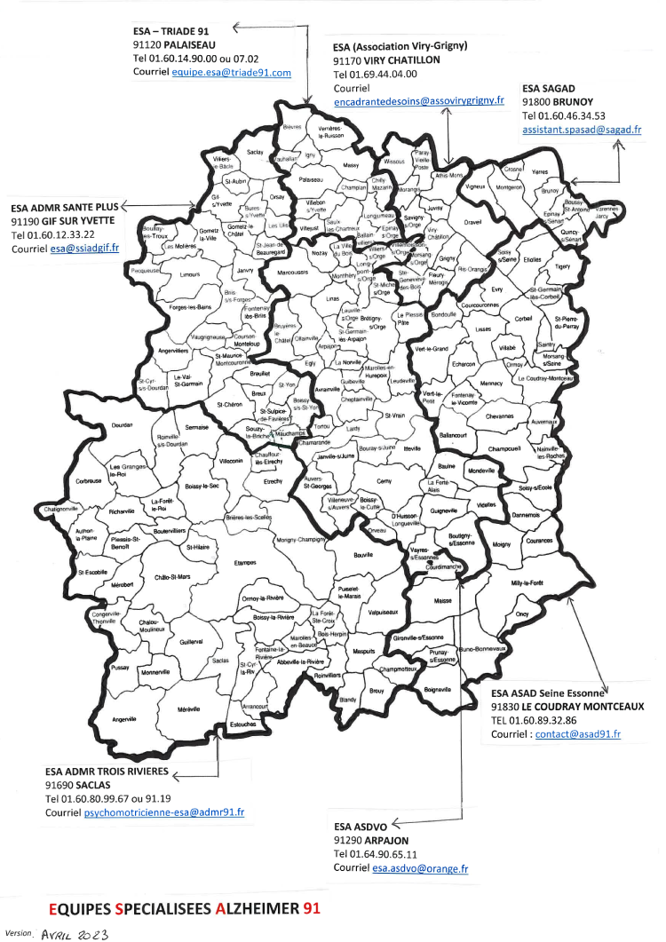 carte ESA en Essonne